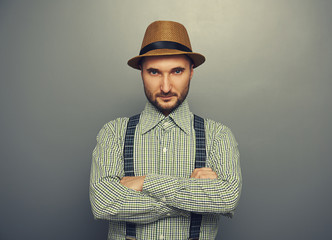 Wall Mural - man in checked shirt