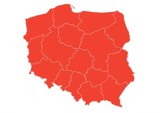 Fototapeta Paryż - Administracyjna mapa Polski