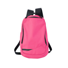 Pink backpack isolated with path