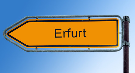 Poster - Strassenschild 7 - Erfurt