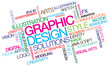 Graphic design colored word tag cloud template illustration