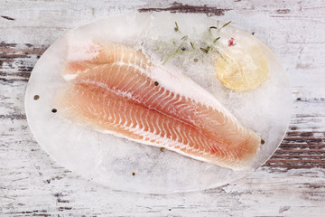 Poster - Frozen fish fillet.