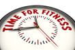 © waldemarus - Time for fitness (Время для фитнеса). Часы с надписью
