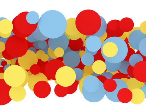 multi color circles isolated on white background