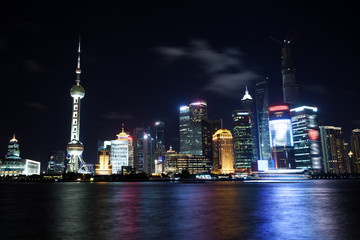 Sticker - Shanghai city skyline at night