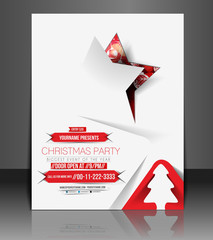 Wall Mural - Vector Christmas Flyer Magazine Cover & Poster Template