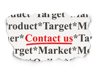 Marketing concept: Contact Us on Paper background