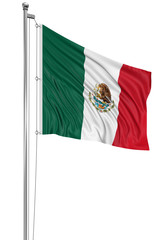 Wall Mural - 3D Mexican flag  (clipping path included)