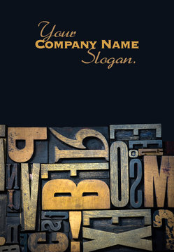 Background of vintage wooden letters