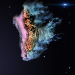 Wall Mural - star field and nebula in deep space