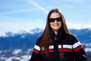 Woman on a hiking trip in the mountains