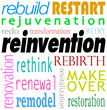 canvas print picture - Reinvention Word Background Rebuild Redo Restart