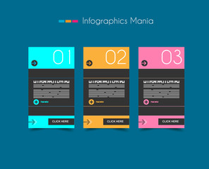 Infographic Design Template with modern flat style.