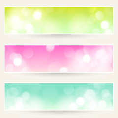 Wall Mural - Defocused lights backgrounds set