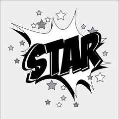 Sticker - star comic