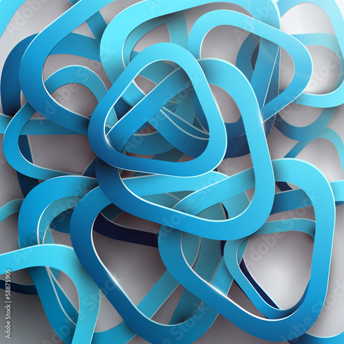 Obraz w ramie Abstract 3D Paper Infographics