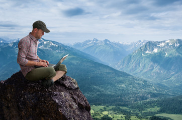 man working outdoors