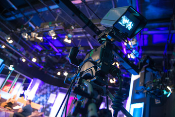 Wall Mural - Video camera - recording show in TV studio