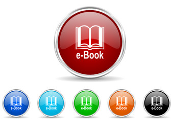 Leinwandbilder - e-book icon vector set