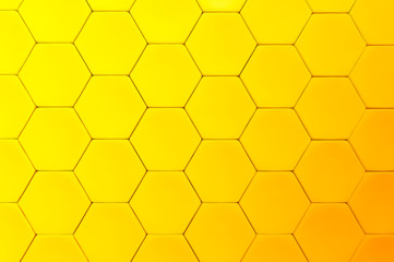 Poster - Yellow beautiful honeycomb