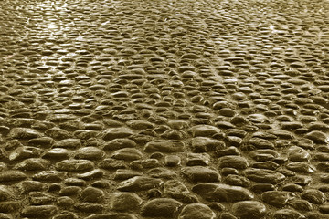 Wall Mural - cobblestone road background