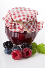 Wall Mural - Jar of berry jam