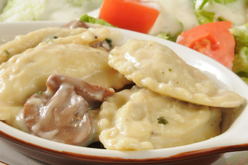 Poster - Chicken mushroom ravioli