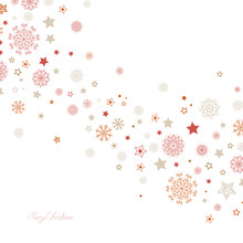 Vector Illustration Of A Christmas Background With Snowflakes