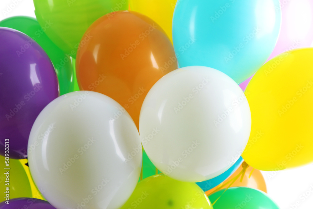 Colorful balloons isolated on white