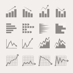 Graphic business ratings and charts collection. infographic elem