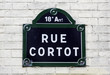 Traditional Paris plaque with street name