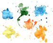 Vector watercolor sprayed blots