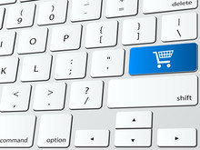 Online Shopping Cart Computer Keyboard Icon
