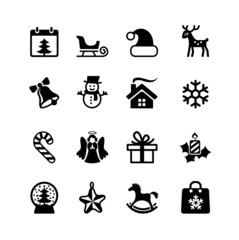 Wall Mural - christmas and new year. web icon set
