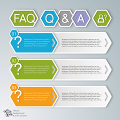 Wall Mural - infographics vector background faq web site