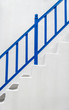 Blue handrail with white wall1