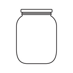 Wall Mural - Blank jar with cap