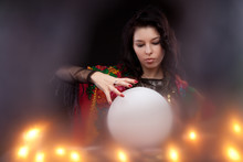 Witch With Magic Crystal Ball