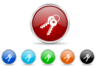 Leinwandbilder - keys icon vector set