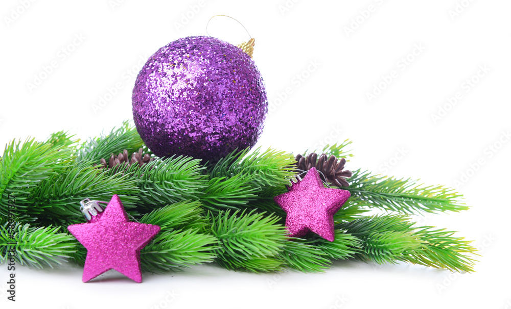 Christmas balls and decorative stars