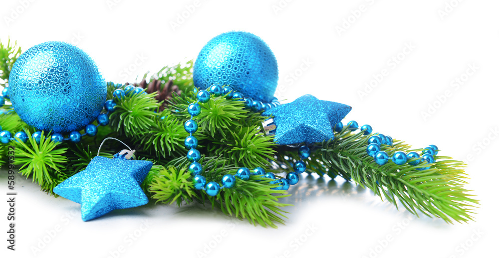 Christmas balls and decorative stars