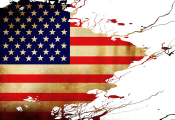 Wall Mural - American flag