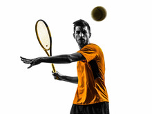 Man Tennis Player Portrait Silhouette