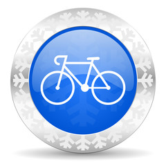 Poster - bicycle christmas icon