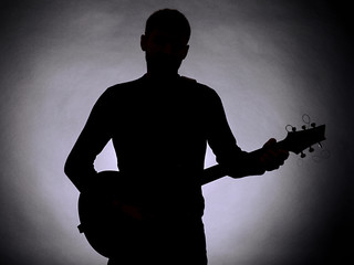 Wall Mural - Guitarist silhouette