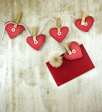 Cute Hearts With Card