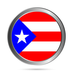 Wall Mural - Puerto Rico flag button.