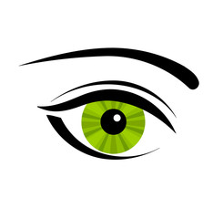 Wall Mural - green eye