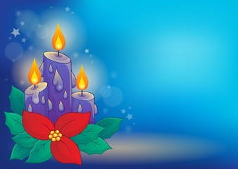 Wall Mural - Christmas candle theme image 3