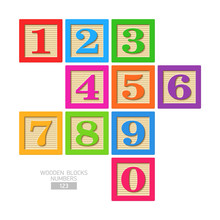 Wooden Blocks - Numbers